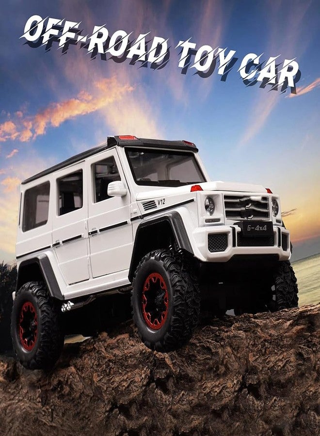 MIRTONICS سيارة لعبة ميرتونيكس AMG G63 4X4 بمقياس 1:24 للأطفال، مصنوعة من المعدن المصبوب، نموذج سيارة قابل للفتح مع إضاءة وصوت، تعمل بتقنية السحب للخلف - Image 4